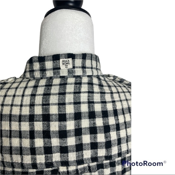 BILLABONG Venture Out Black In Plaid Button Up Long Sleeve Sz Small - Picture 8 of 10